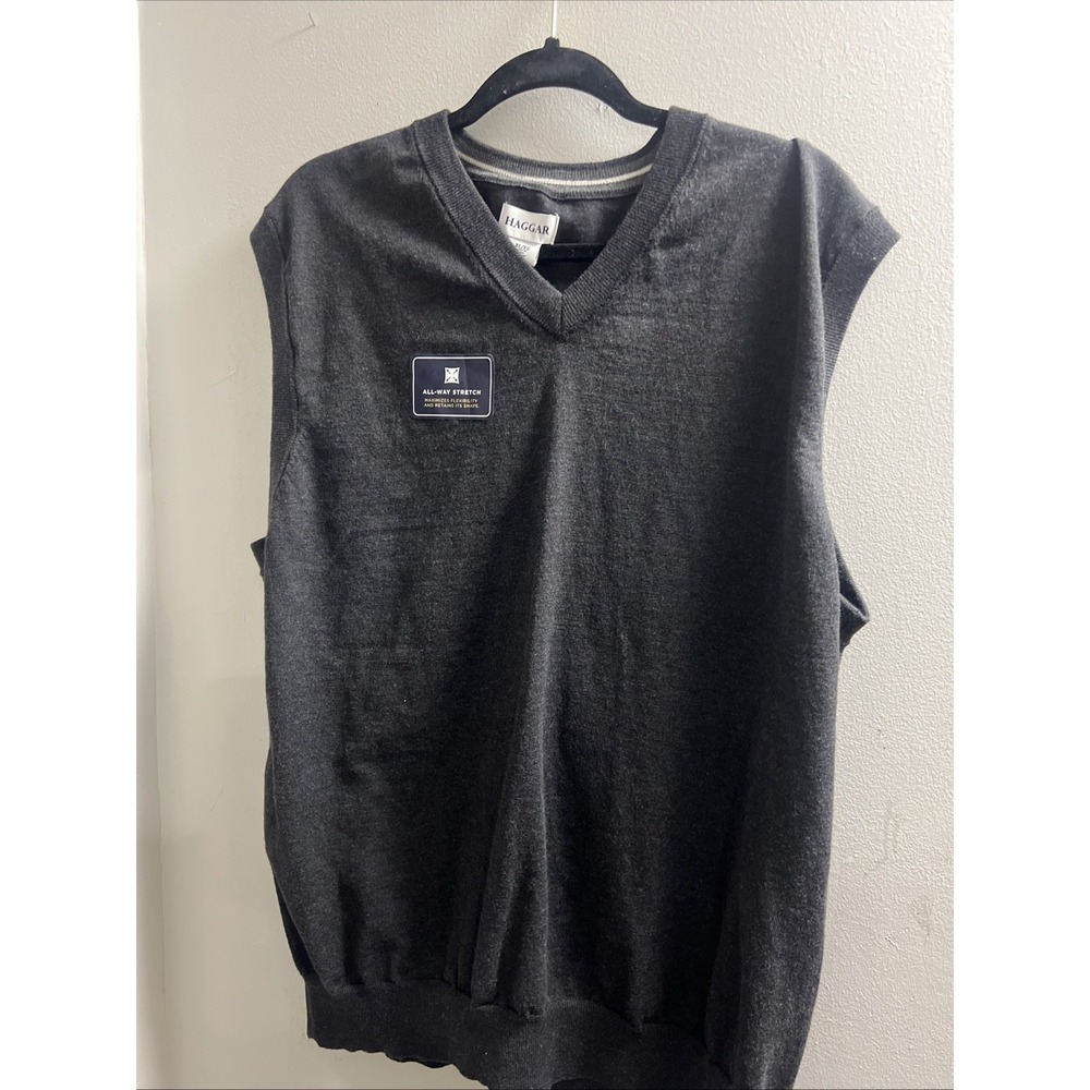 HAGGAR SWEATER VEST MENS SZ XLARGE -Gray-NWT